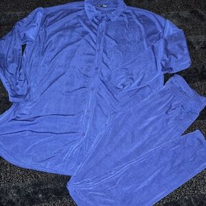 Fashion Nova Vibrant Blue Kids Pajama Set